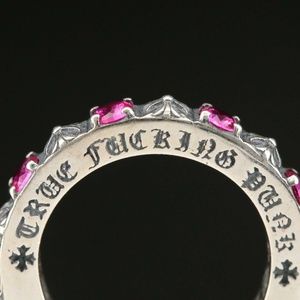 RARE Ruby Stirling Silver Chrome Hearts Size 7